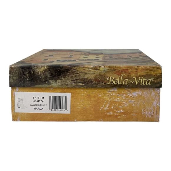 New Bella Vita Brown Women US 5.5 Lorraine Suede Block Heel Ankle Boot Shoes  - Picture 9 of 9